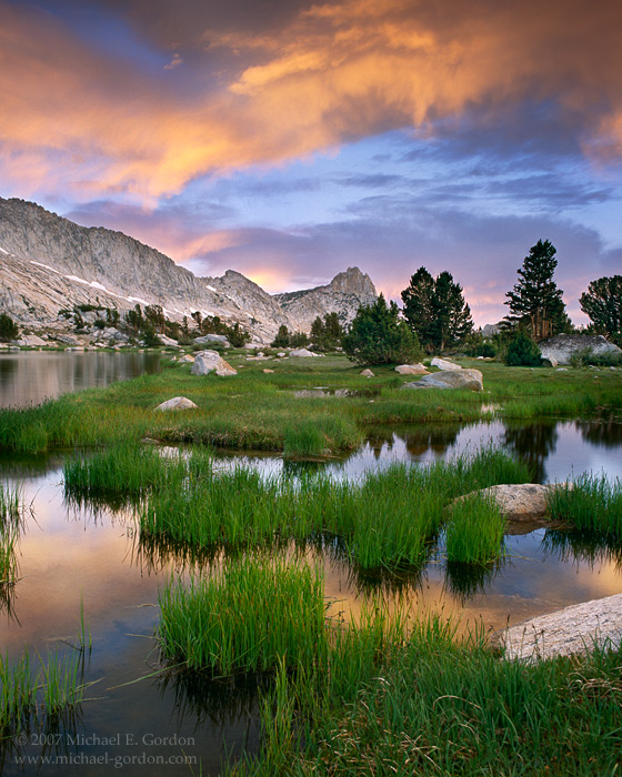 picture, photo, sunrise, clouds, Young Lakes, Ragged Peak, Yosemite National Park, landscape, fine art print
