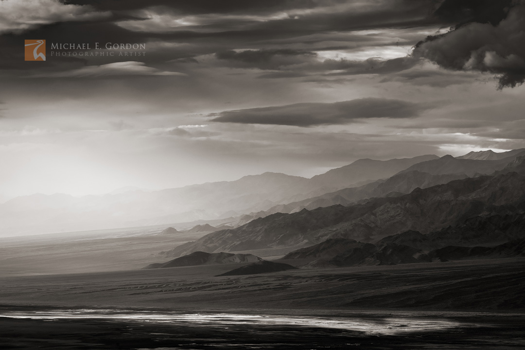 Long view of the Panamint Mountains and Death Valley from Hell's Gate. Death Valley National Park, California.
