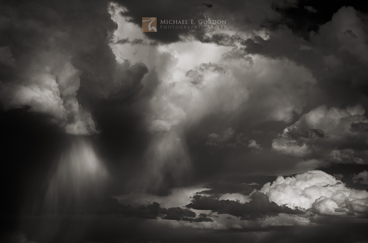 An ominous thunderstorm and rainfall over Southern Utah.